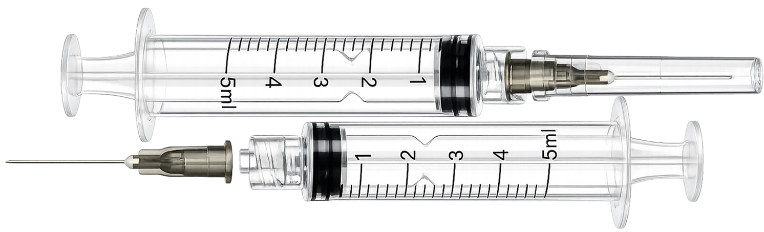 5ml/cc Lab Syringes with 22Ga 1.25 Inch Syringe
